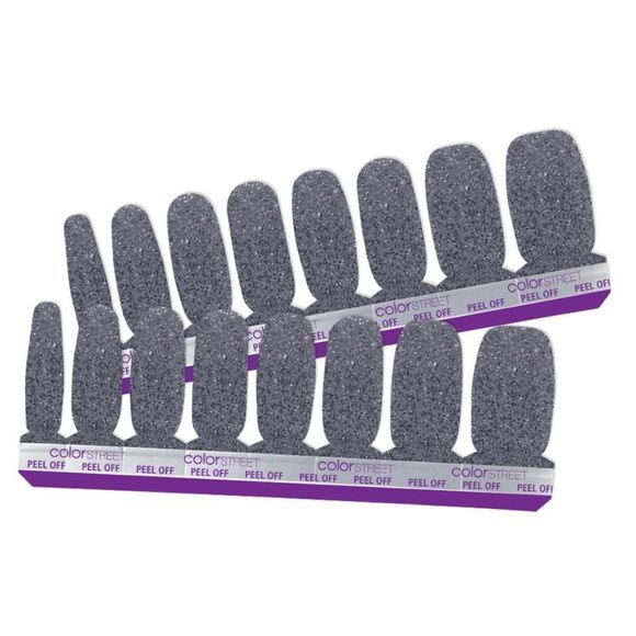 Color Street - Moon River, moody glittery gray, nail sets. - Picture 4 of 8